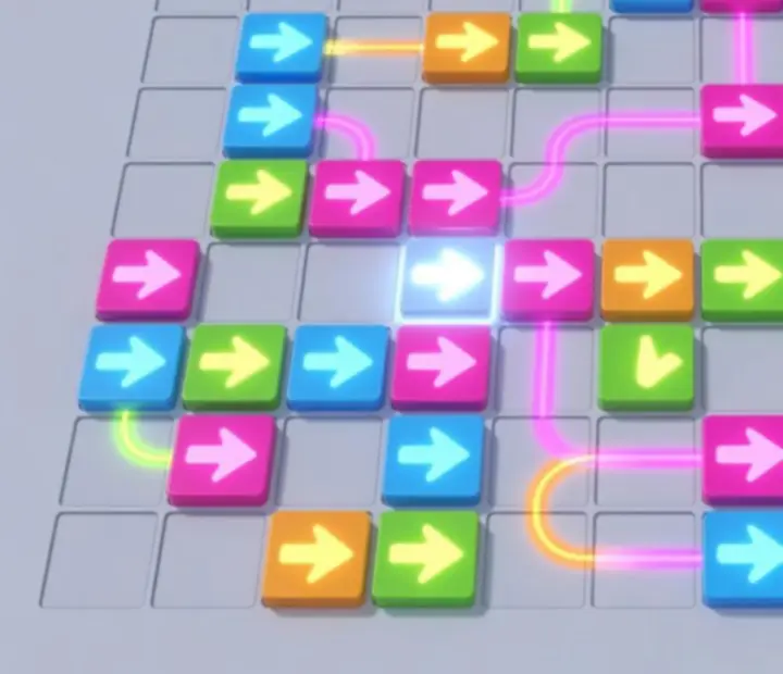 Sequence of arrow clears forming a satisfying combo